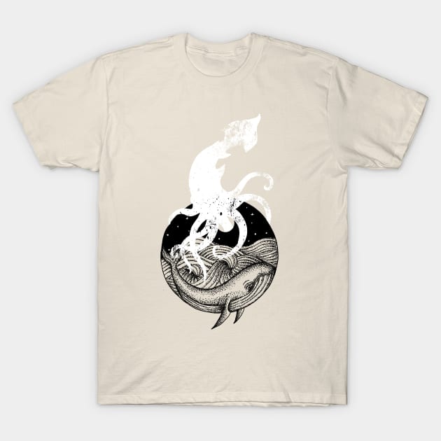 Star Whale T-Shirt by negativepizza